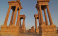 Palmyra's Tetraplyon at sunset - Syria