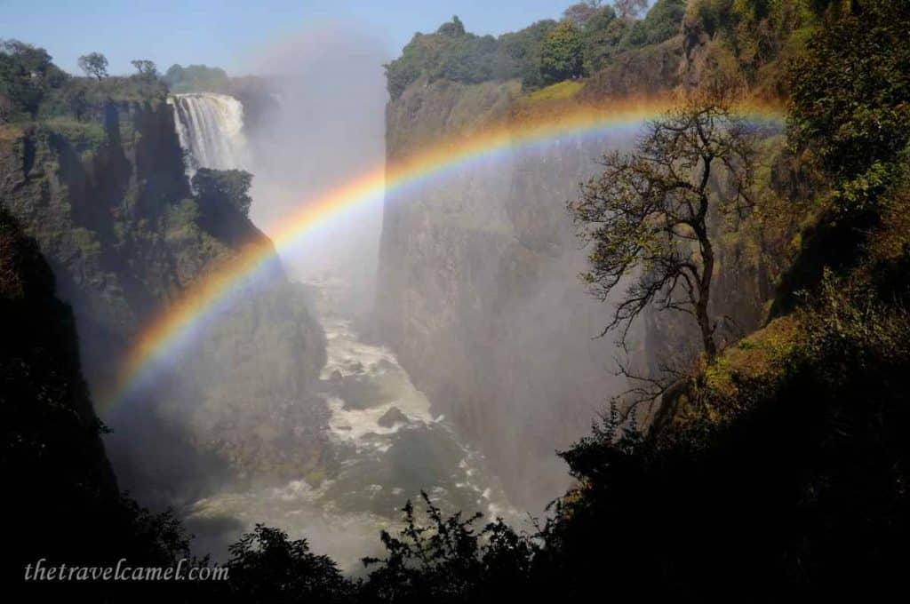 Rainbow at Victoria Falls - Zimbabwe
