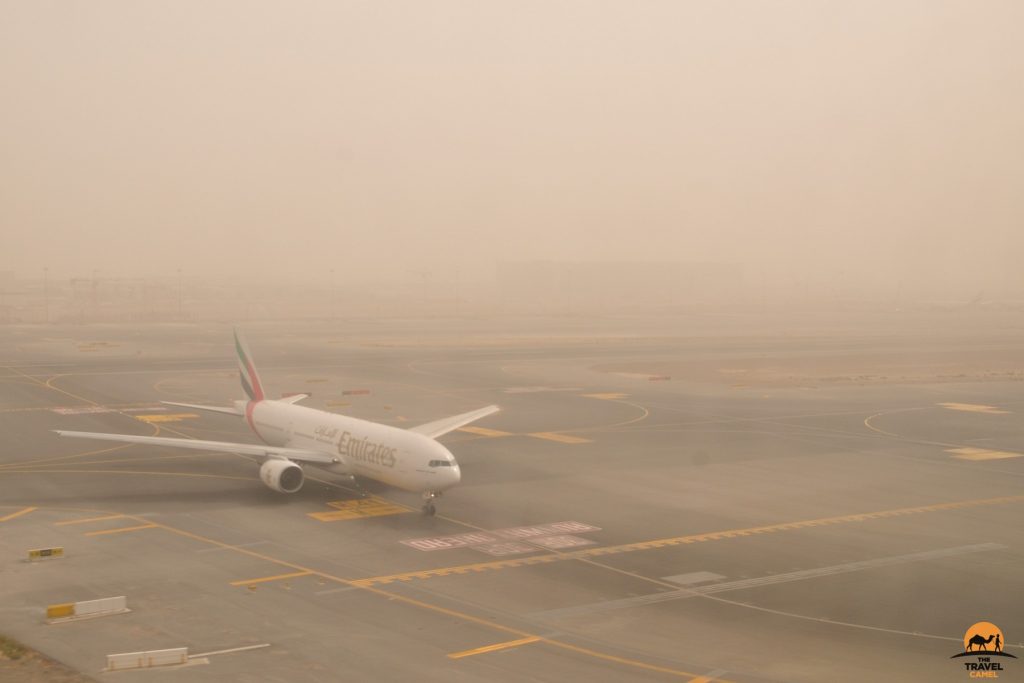 Dust and Sand Descends on Dubai Airport - United Arab Emirates