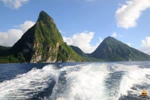 The Pitons Tower over St Lucia