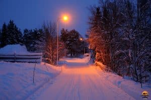 Winter Scene at Hetta in Finnish Lapland - Finland