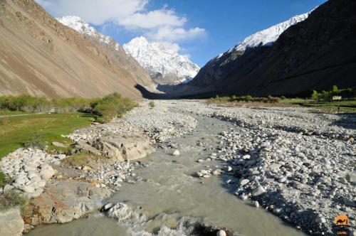 Mountain and river view near Qala-e Panja - Afghanistan